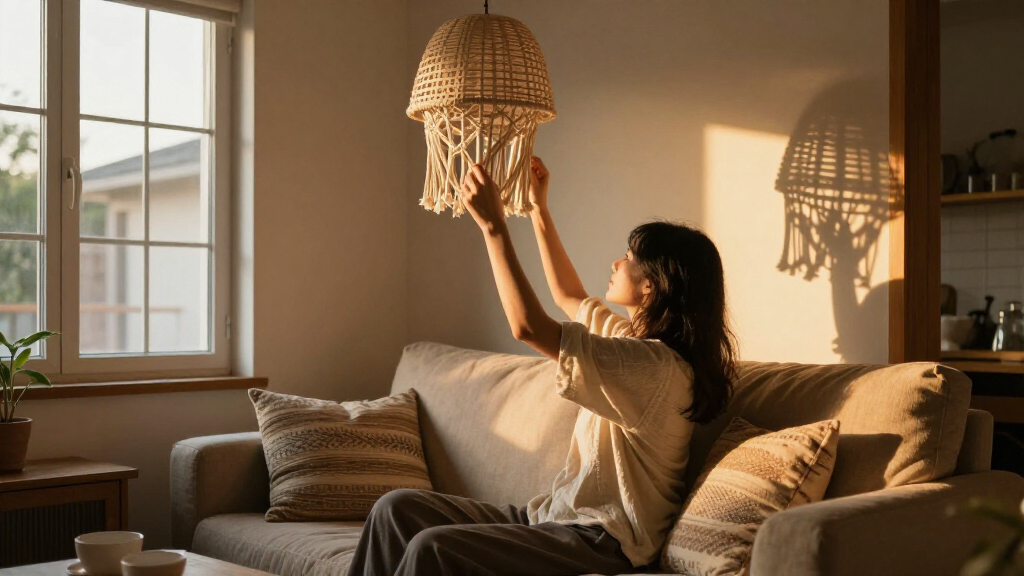 macrame pendant light