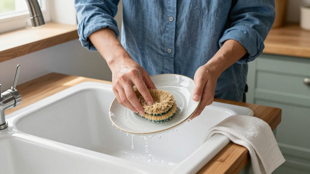 scrubber for washing dishes