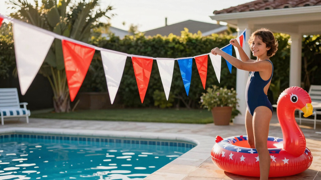 patriotic pool party decorations