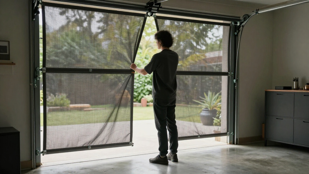 retractable garage screen doors