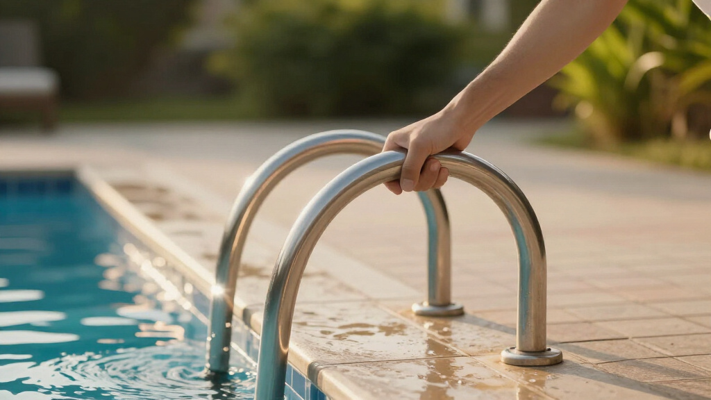 pool handrail for steps