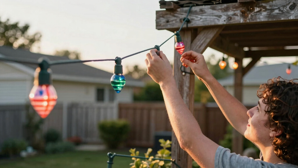 patriotic outdoor string lights