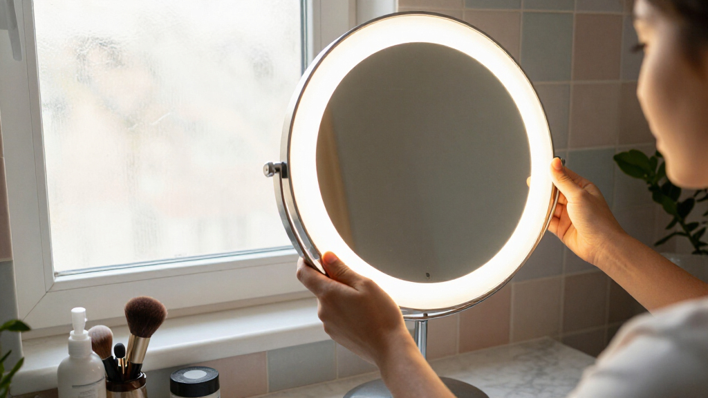 lighted makeup mirror for bathroom vanity
