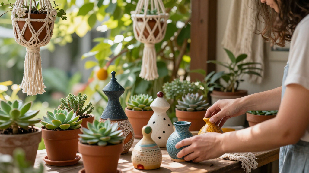 boho garden sculptures