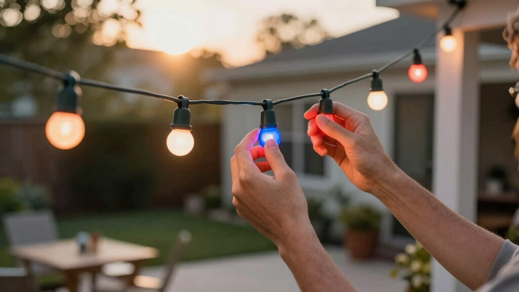 patriotic LED string lights