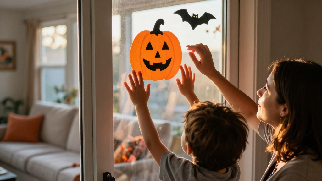 Halloween window clings