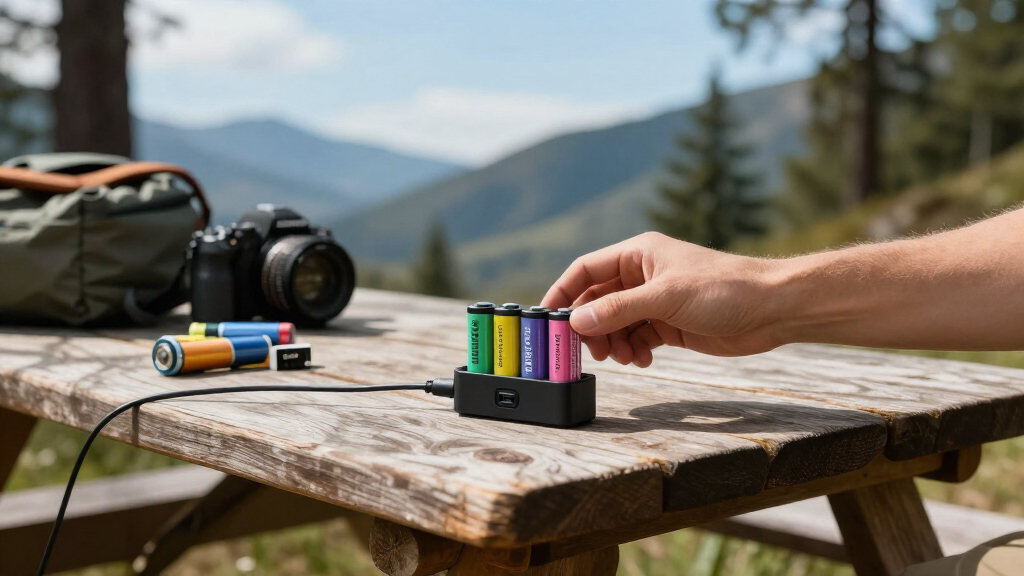 dual camera battery charger fast