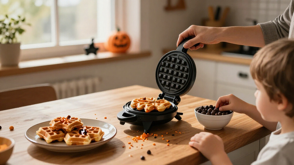 mini waffle makers for Halloween treats