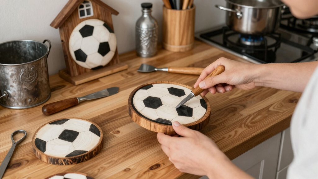 soccer-themed farmhouse decor