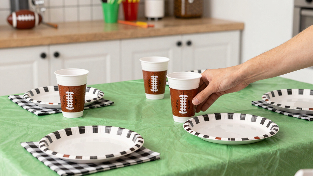 football-themed party supplies