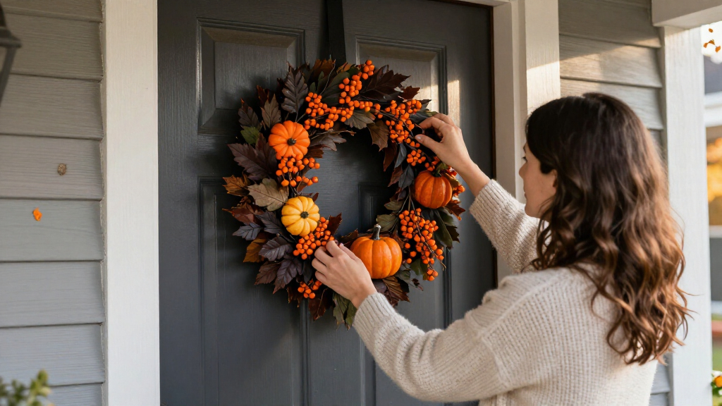 Halloween door wreaths