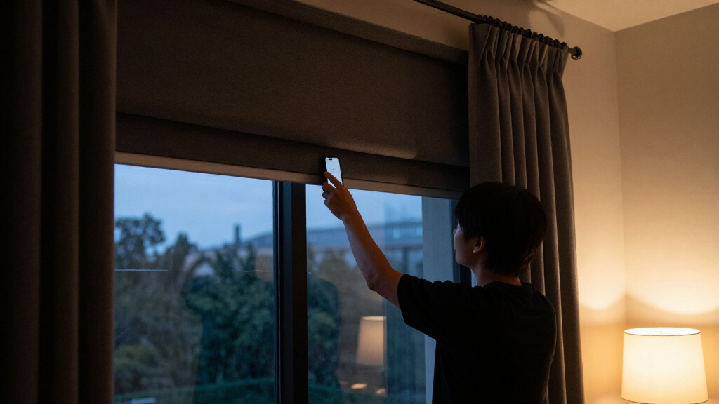 motorized blackout curtains smart