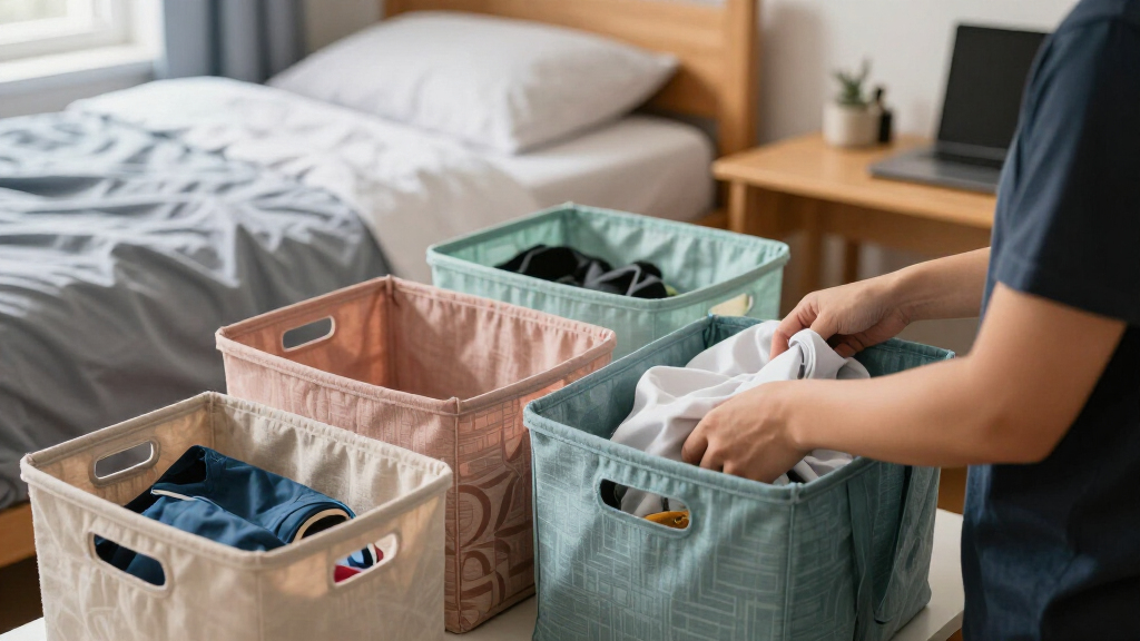 dorm organization bins
