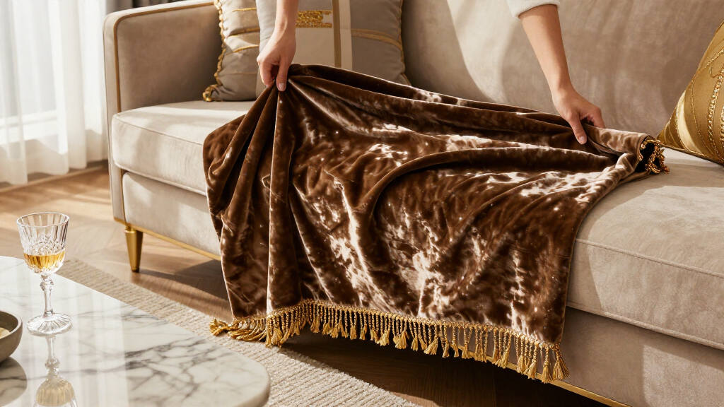 best decorative throw blankets for luxury living rooms