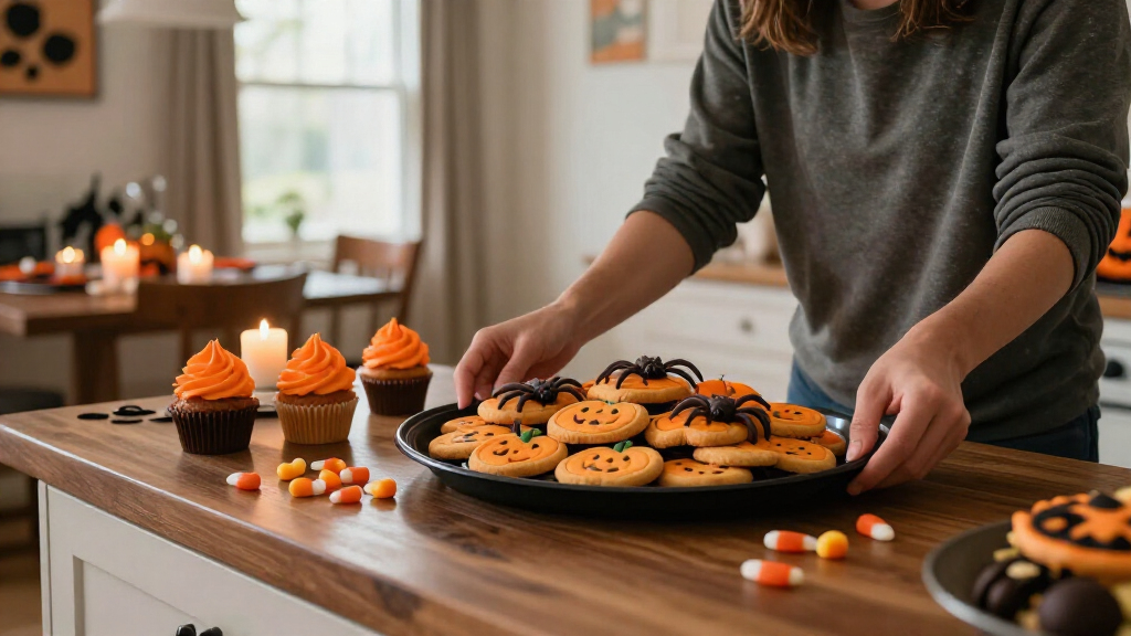 Halloween dessert serving trays