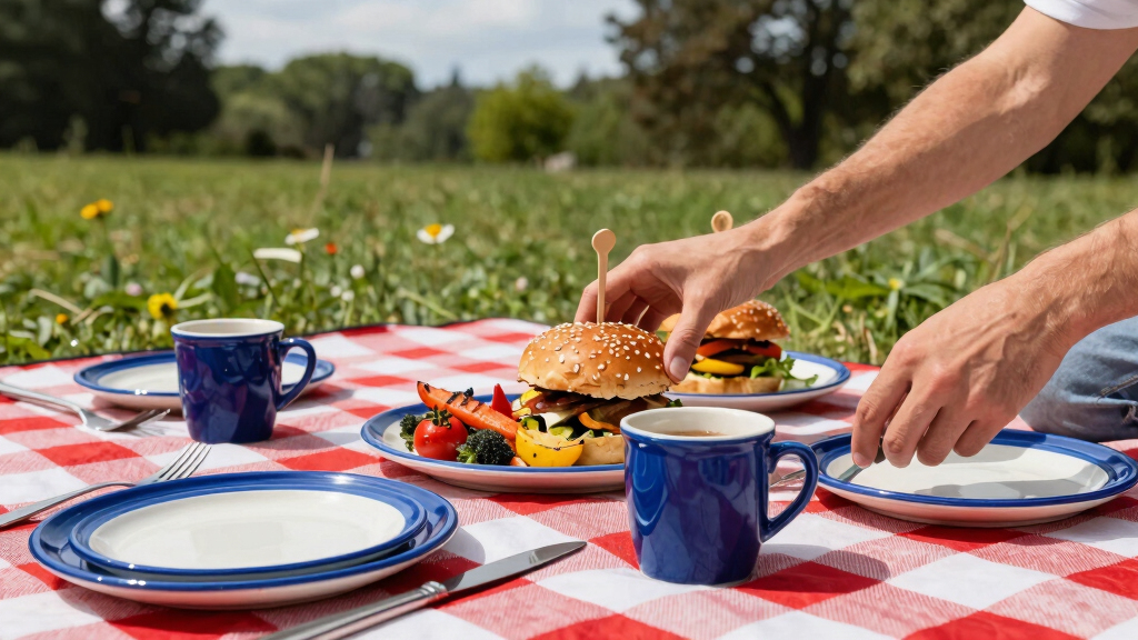 patriotic outdoor dinnerware