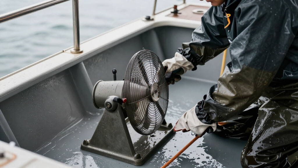 industrial fan for boat drying