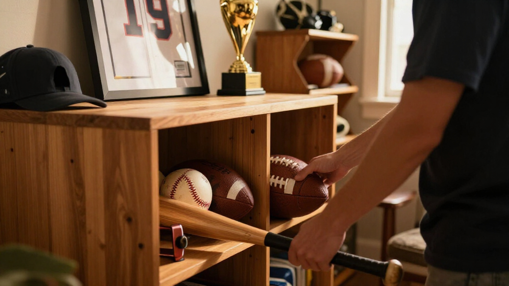 best sports memorabilia storage cabinet
