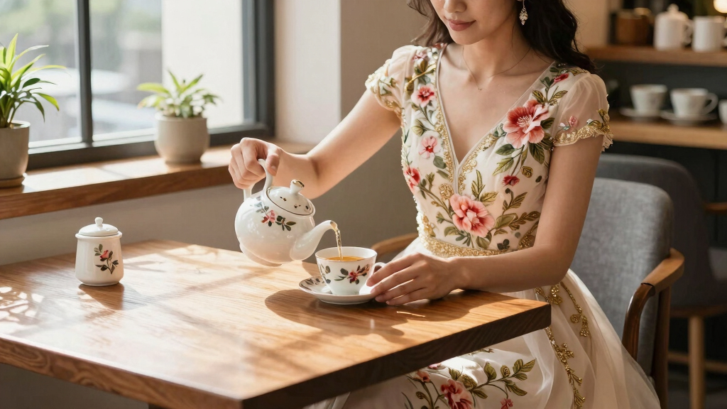 best floral brocade wedding guest dresses