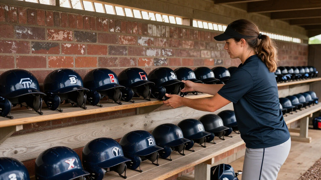 dugout organizers for helmets