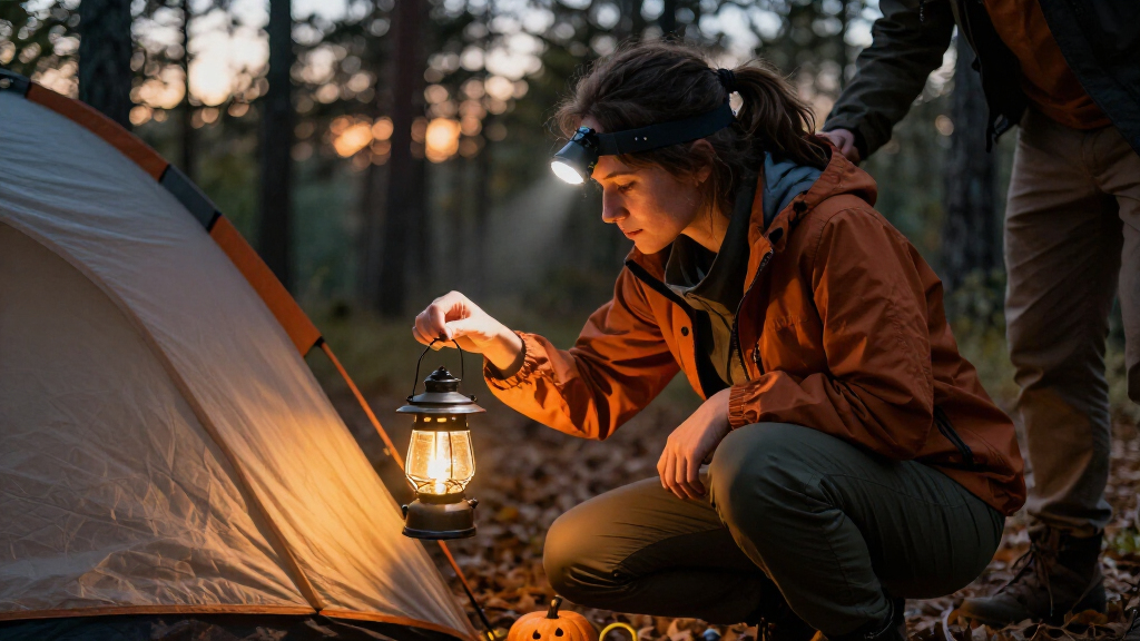 Halloween camping headlamps