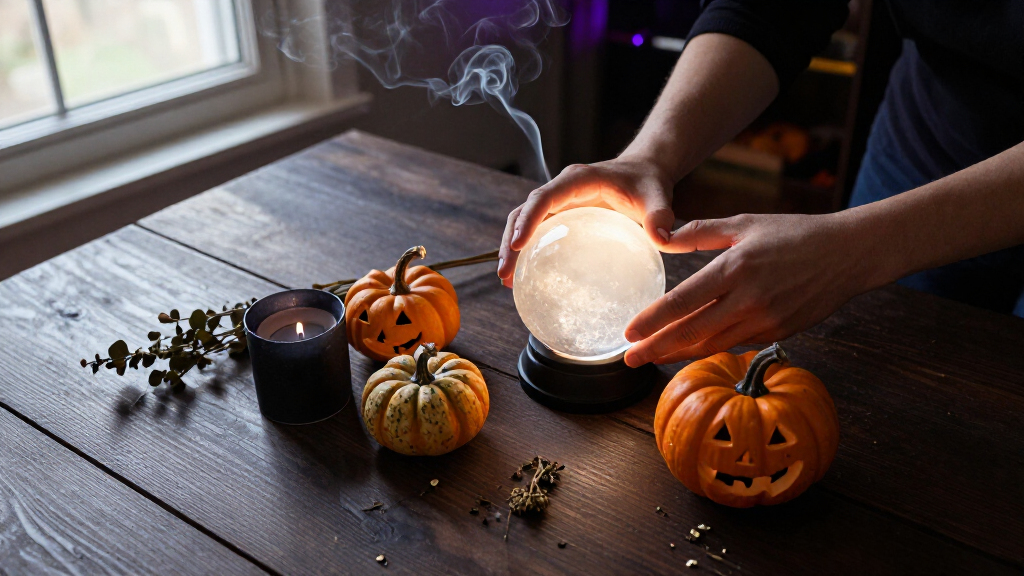 crystal ball decor for Halloween
