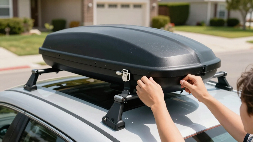 rooftop cargo boxes with locks