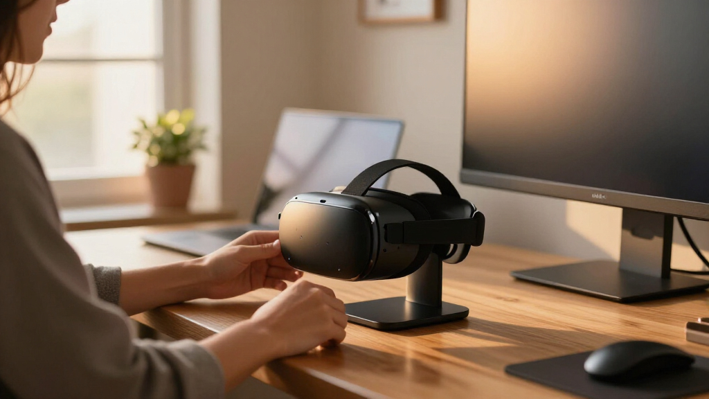 VR headset stands for desk