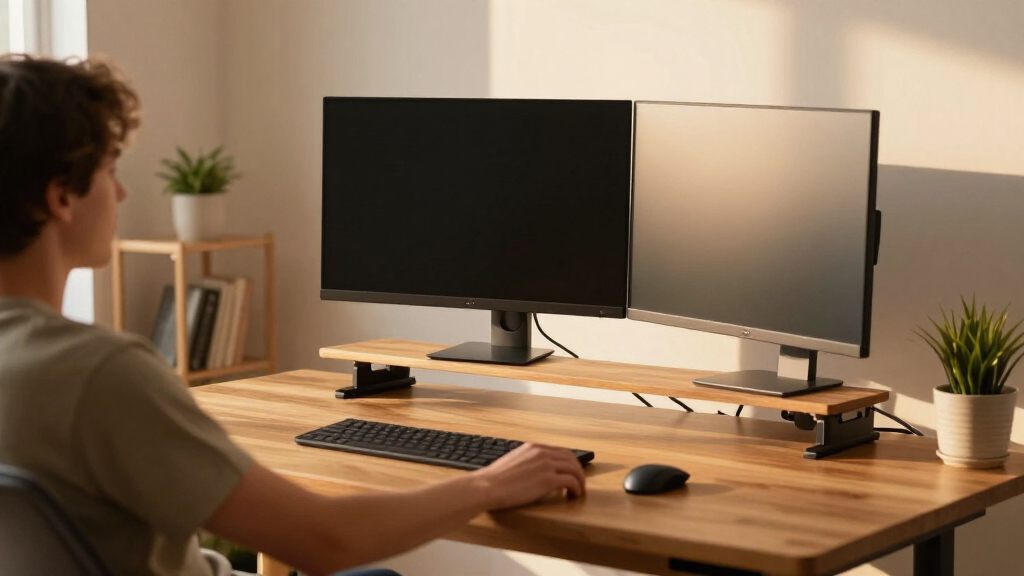 best adjustable desks for creators with dual monitors