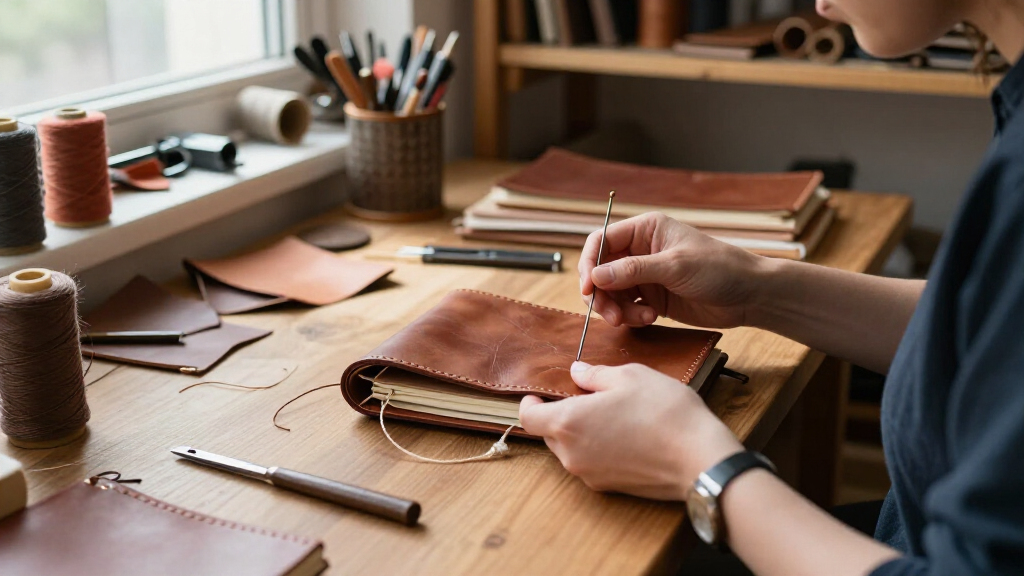 handmade leather journal
