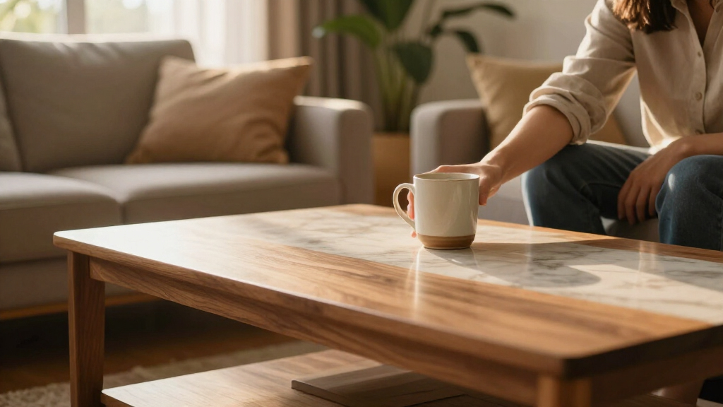 best marble-top wooden coffee tables