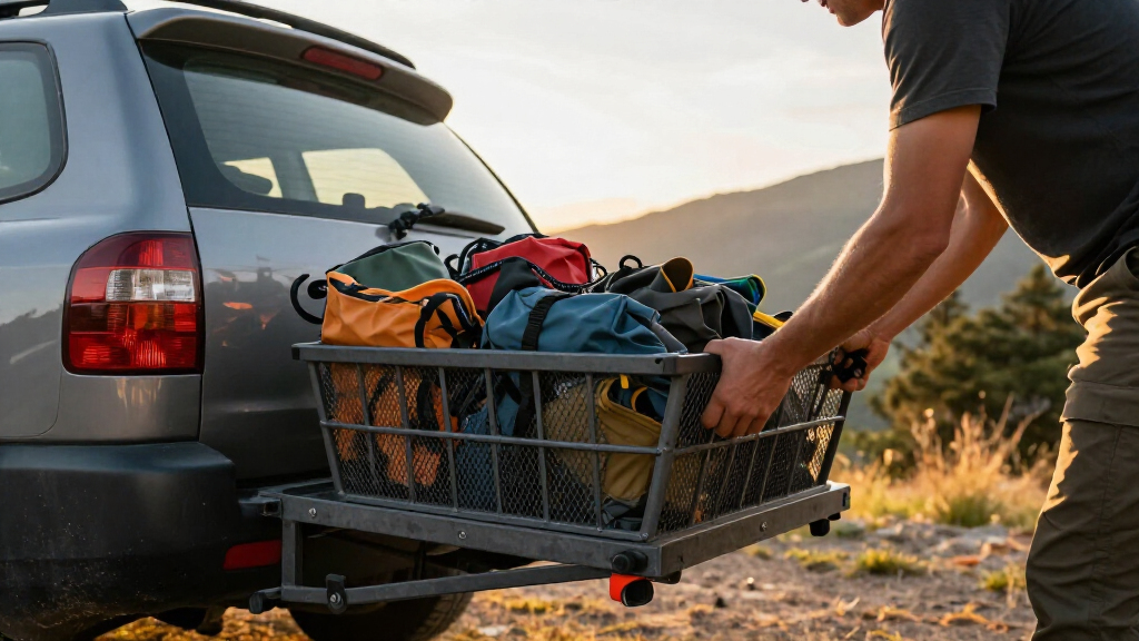 hitch cargo carrier basket