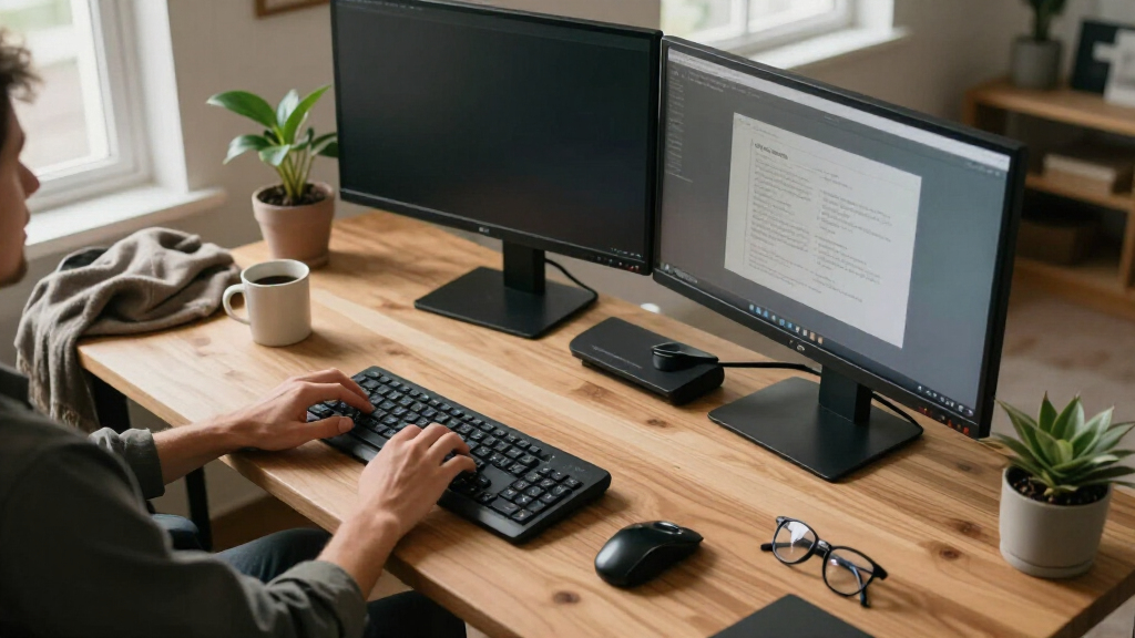 best standing desk converter for dual monitors