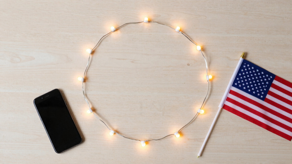 patriotic LED string lights