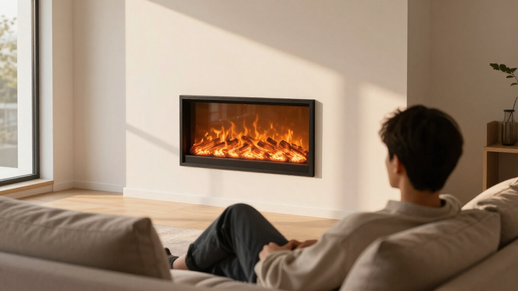 slim wall mounted electric fireplaces