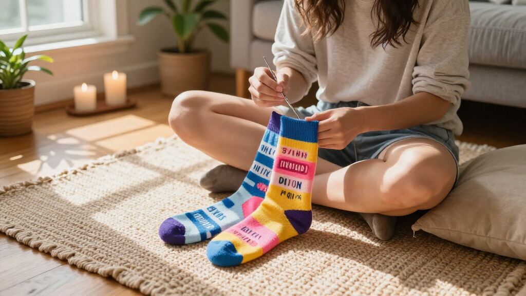 inspirational quote socks
