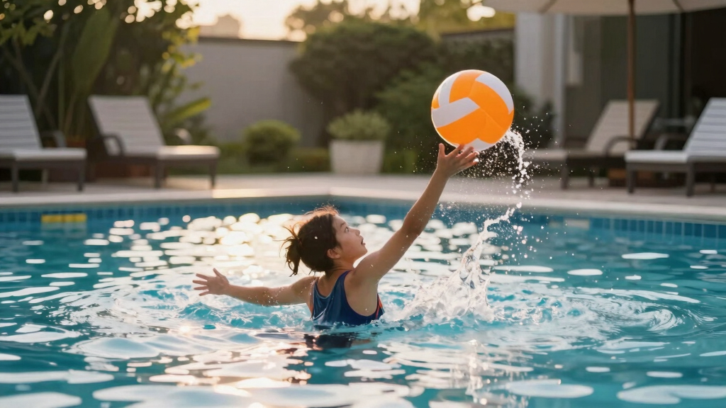 inflatable pool volleyball set
