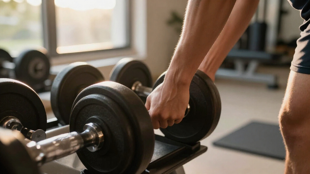 adjustable dumbbell set