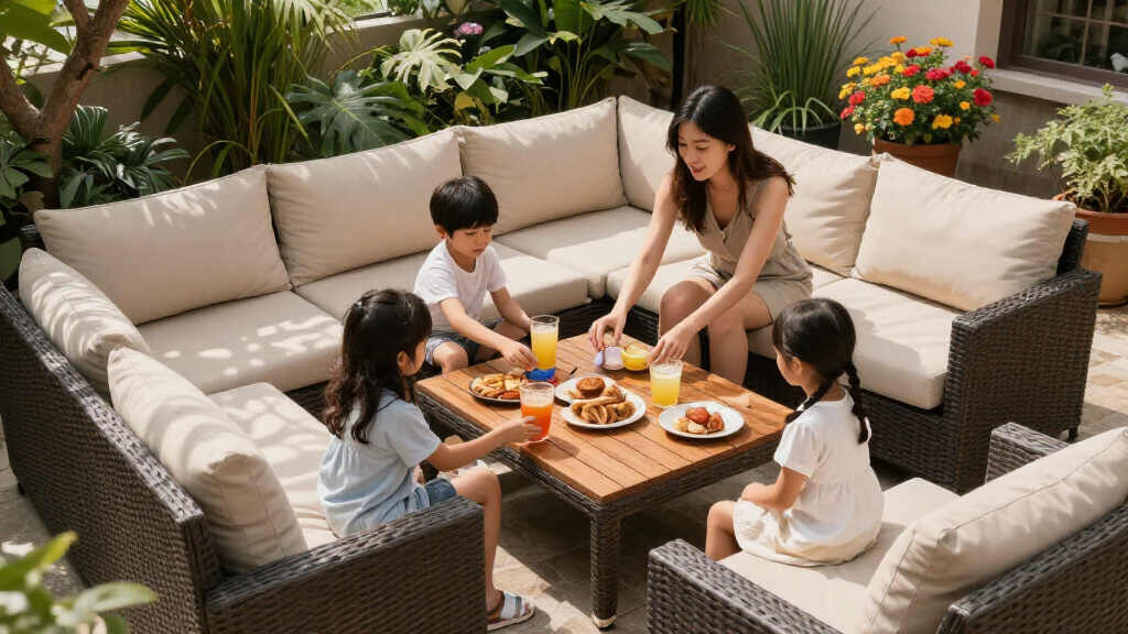 outdoor sectional patio set