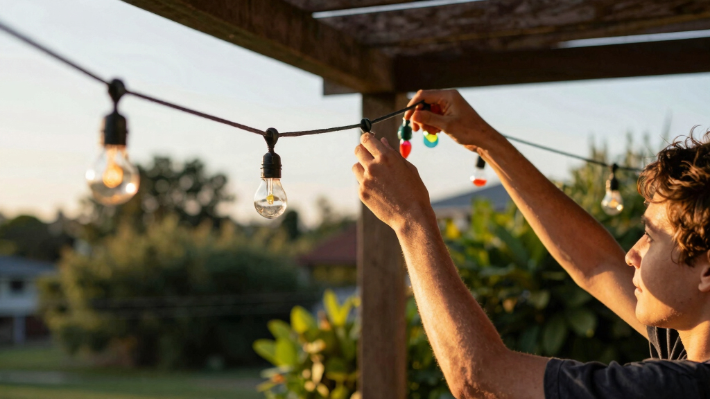 patriotic outdoor string lights