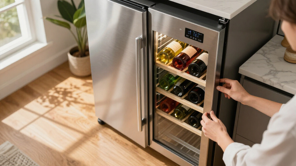 wine fridge dual zone large
