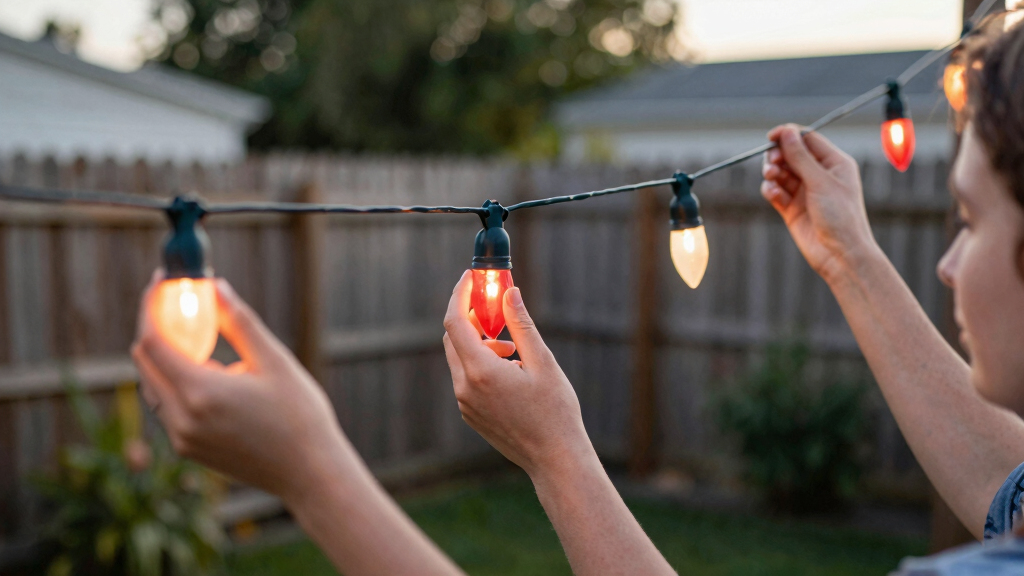 patriotic outdoor string lights