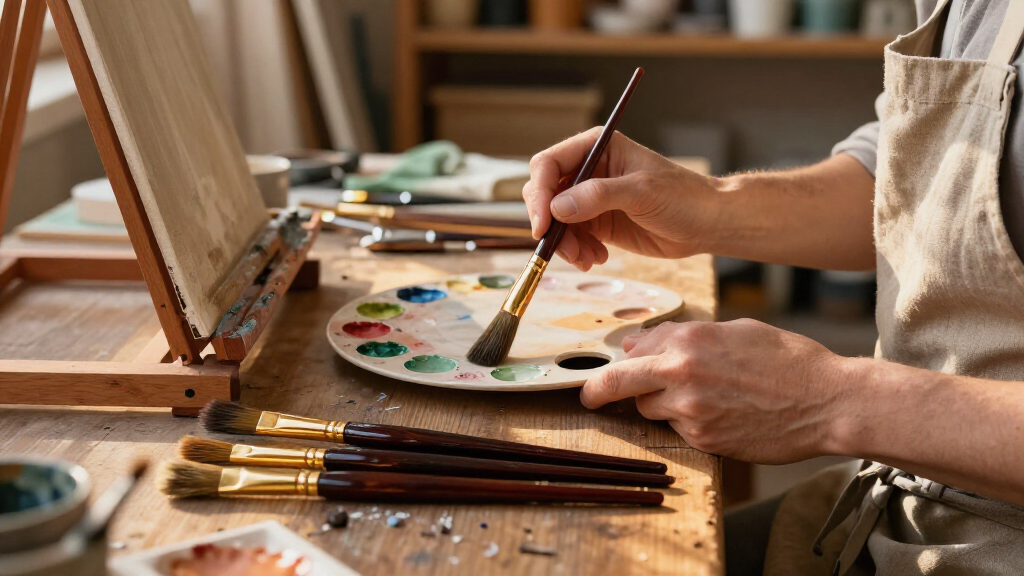 luxury professional brush set for art studios
