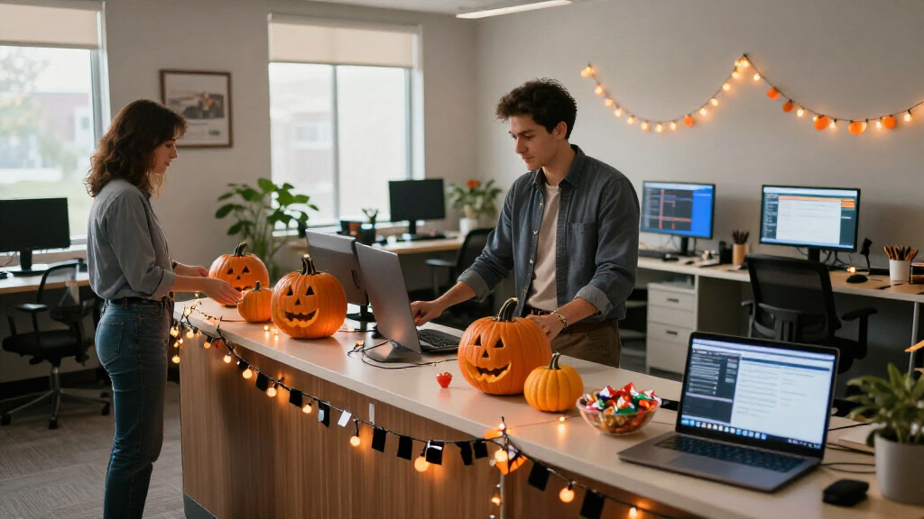 Halloween decorations for newsroom parties