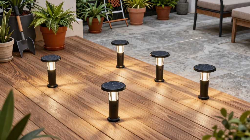 solar-powered outdoor garden lights