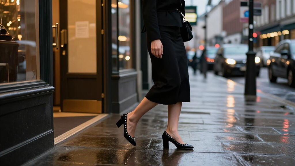 best studded black pumps