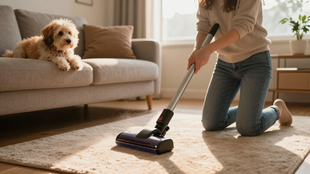 stick vacuum for pet dander