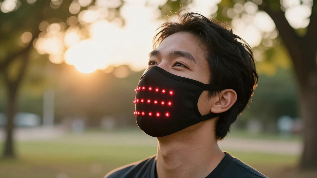 led face mask red light