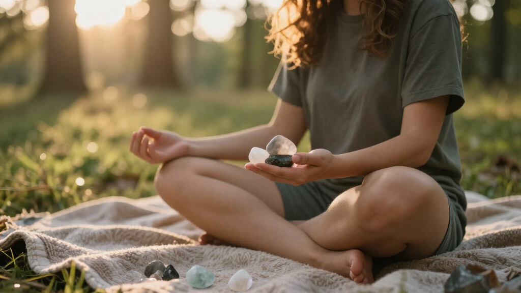 crystal healing meditation sets