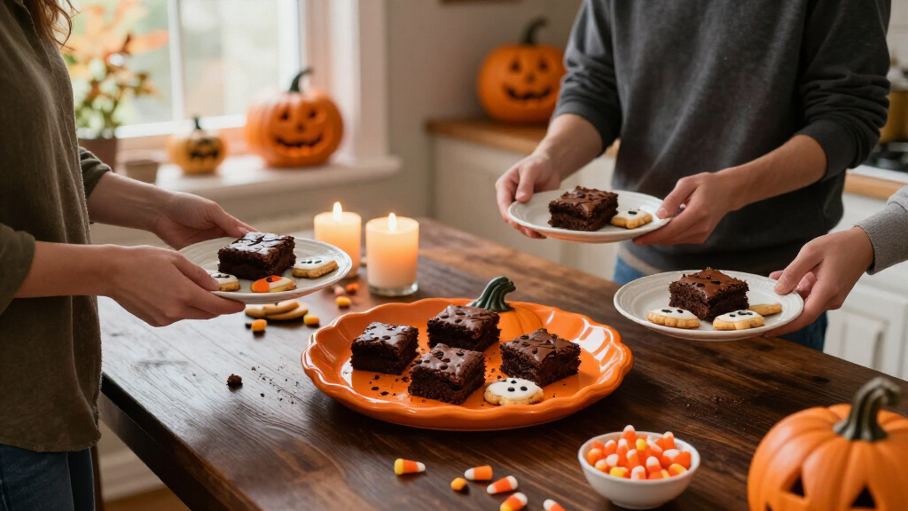 Halloween dessert serving trays